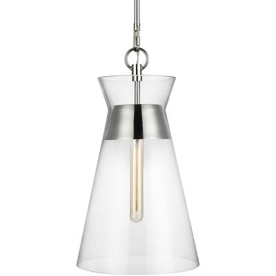 Generation Lighting Designers - Atlantic Narrow Pendant - Polished Nickel - CP1021PN