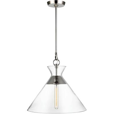 Generation Lighting Designers - Atlantic Wide Pendant - Polished Nickel - CP1031PN