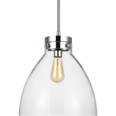 Generation Lighting Designers - Garrett Wide Pendant - Polished Nickel - CP1121PN