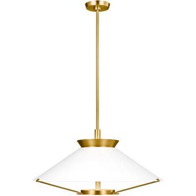 Generation Lighting Designers - Ultra Light Wide Pendant - Burnished Brass - CP1331BBS