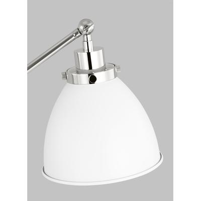 Generation Lighting Designers - Wellfleet Dome Desk Lamp - Matte White/Polished Nickel - CT1101MWTPN1