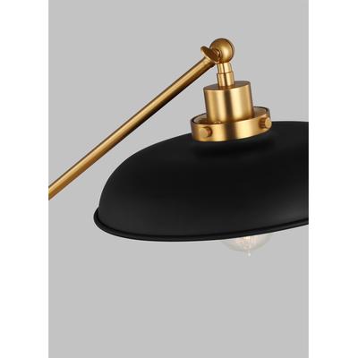 Generation Lighting Designers - Wellfleet Wide Desk Lamp - Midnight Black/Burnished Brass - CT1111MBKBBS1