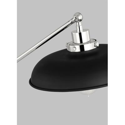 Generation Lighting Designers - Wellfleet Wide Desk Lamp - Midnight Black/Polished Nickel - CT1111MBKPN1