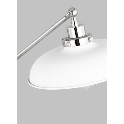 Generation Lighting Designers - Wellfleet Wide Desk Lamp - Matte White/Polished Nickel - CT1111MWTPN1