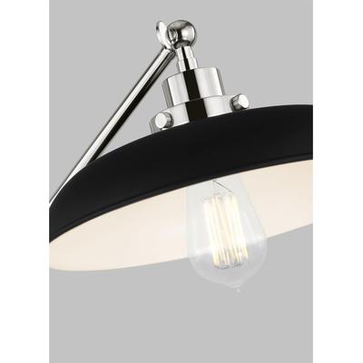 Generation Lighting Designers - Wellfleet Wide Floor Lamp - Midnight Black/Polished Nickel - CT1141MBKPN1