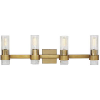 Generation Lighting Designers - Geneva 4-Light Vanity Fixture - Burnished Brass - CV1024BBS