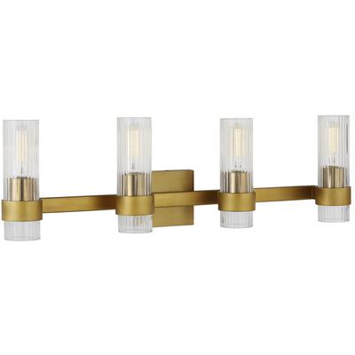 Generation Lighting Designers - Geneva 4-Light Vanity Fixture - Burnished Brass - CV1024BBS