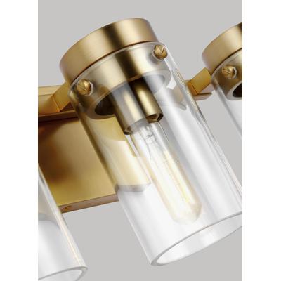 Generation Lighting Designers - Garrett 3-Light Vanity Fixture - Burnished Brass - CW1003BBS