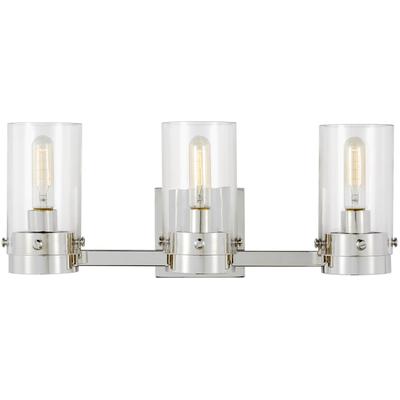 Generation Lighting Designers - Garrett 3-Light Vanity Fixture - Polished Nickel - CW1003PN