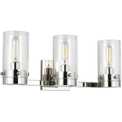 Generation Lighting Designers - Garrett 3-Light Vanity Fixture - Polished Nickel - CW1003PN