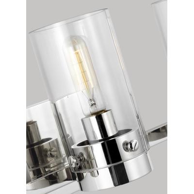 Generation Lighting Designers - Garrett 3-Light Vanity Fixture - Polished Nickel - CW1003PN