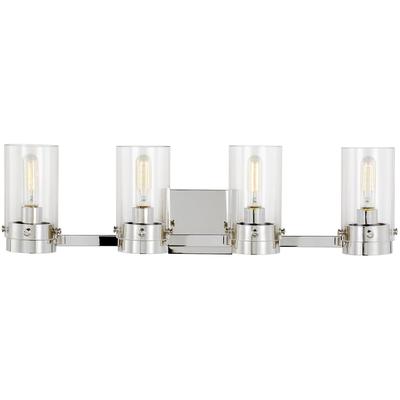 Generation Lighting Designers - Garrett 4-Light Vanity Fixture - Polished Nickel - CW1004PN