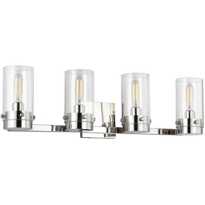 Generation Lighting Designers - Garrett 4-Light Vanity Fixture - Polished Nickel - CW1004PN