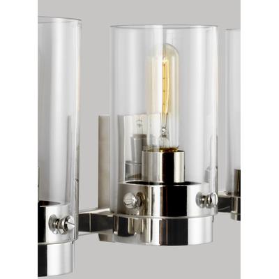 Generation Lighting Designers - Garrett 4-Light Vanity Fixture - Polished Nickel - CW1004PN