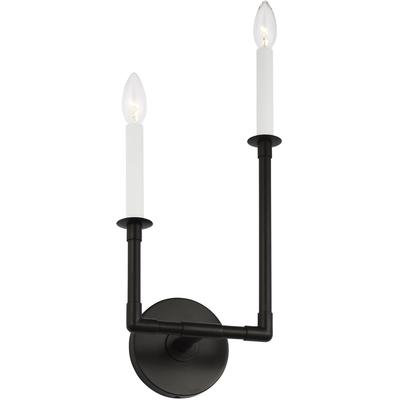 Generation Lighting Designers - Bayview Double Right Sconce - Aged Iron - CW1112AI