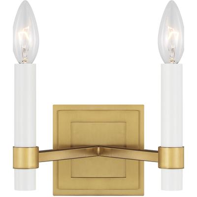 Generation Lighting Designers - Marston Double Wall Sconce - Burnished Brass - CW1222BBS