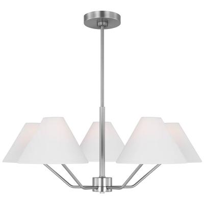 Generation Lighting Designers - Burke Medium Chandelier - Brushed Steel - DJC1005BS