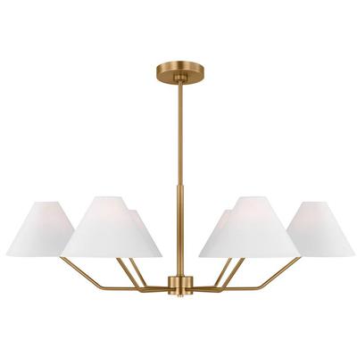 Generation Lighting Designers - Burke Large Chandelier - Satin Brass - DJC1016SB