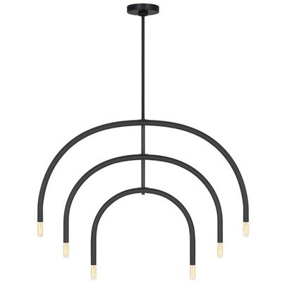 Generation Lighting Designers - Hadden Large Chandelier - Midnight Black - DJC1126MBK