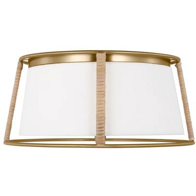 Generation Lighting Designers - Cortes Medium Flush Mount - Satin Brass - DJF1002SB