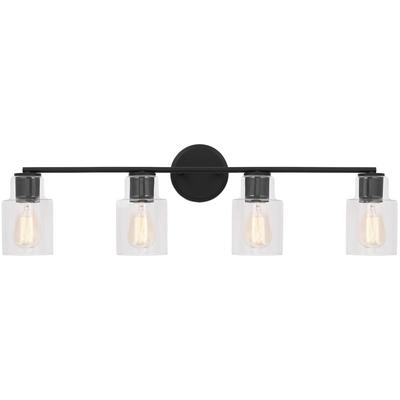 Generation Lighting Designers - Sayward 4-Light Bath Fixture - Midnight Black - DJV1004MBK