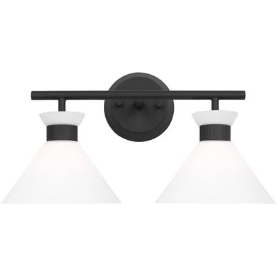 Generation Lighting Designers - Belcarra 2-Light Bath Vanity Fixture - Midnight Black - DJV1012MBK