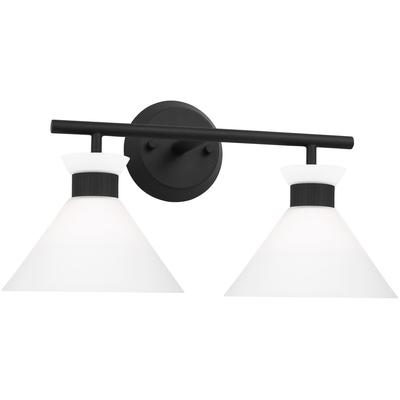 Generation Lighting Designers - Belcarra 2-Light Bath Vanity Fixture - Midnight Black - DJV1012MBK