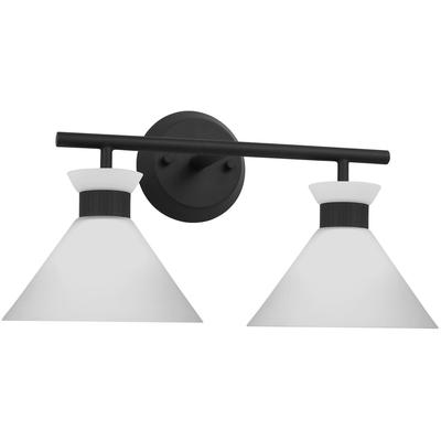 Generation Lighting Designers - Belcarra 2-Light Bath Vanity Fixture - Midnight Black - DJV1012MBK