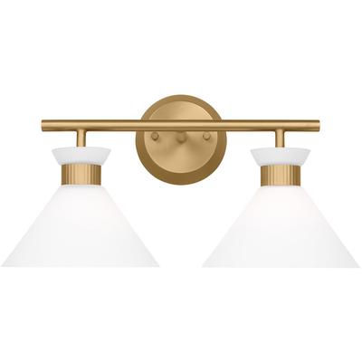 Generation Lighting Designers - Belcarra 2-Light Bath Vanity Fixture - Satin Brass - DJV1012SB