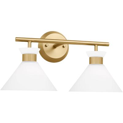 Generation Lighting Designers - Belcarra 2-Light Bath Vanity Fixture - Satin Brass - DJV1012SB