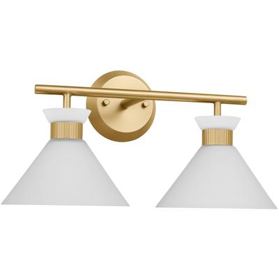 Generation Lighting Designers - Belcarra 2-Light Bath Vanity Fixture - Satin Brass - DJV1012SB