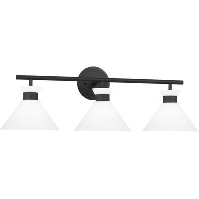 Generation Lighting Designers - Belcarra 3-Light Bath Vanity Fixture - Midnight Black - DJV1013MBK