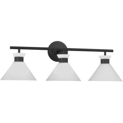 Generation Lighting Designers - Belcarra 3-Light Bath Vanity Fixture - Midnight Black - DJV1013MBK