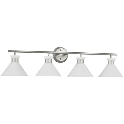 Generation Lighting Designers - Belcarra 4-Light Bath Vanity Fixture - Brushed Steel - DJV1014BS