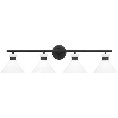 Generation Lighting Designers - Belcarra 4-Light Bath Vanity Fixture - Midnight Black - DJV1014MBK