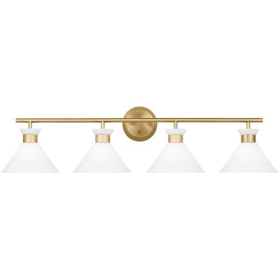 Generation Lighting Designers - Belcarra 4-Light Bath Vanity Fixture - Satin Brass - DJV1014SB