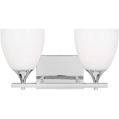 Generation Lighting Designers - Toffino 2-Light Bath Fixture - Chrome - DJV1022CH