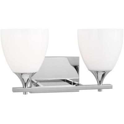 Generation Lighting Designers - Toffino 2-Light Bath Fixture - Chrome - DJV1022CH