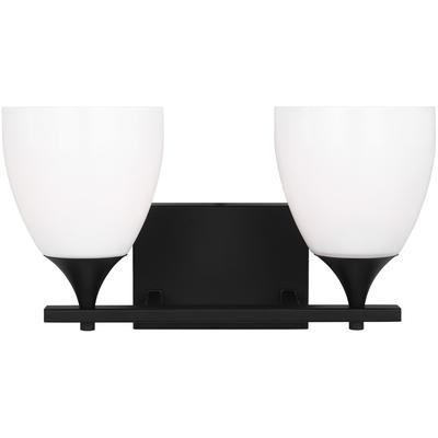 Generation Lighting Designers - Toffino 2-Light Bath Fixture - Midnight Black - DJV1022MBK