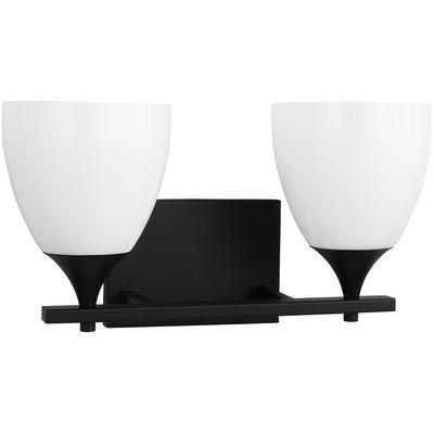 Generation Lighting Designers - Toffino 2-Light Bath Fixture - Midnight Black - DJV1022MBK