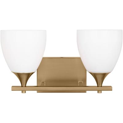 Generation Lighting Designers - Toffino 2-Light Bath Fixture - Satin Brass - DJV1022SB