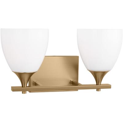 Generation Lighting Designers - Toffino 2-Light Bath Fixture - Satin Brass - DJV1022SB