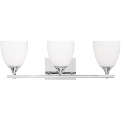 Generation Lighting Designers - Toffino 3-Light Bath Fixture - Chrome - DJV1023CH