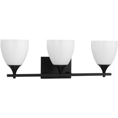 Generation Lighting Designers - Toffino 3-Light Bath Fixture - Midnight Black - DJV1023MBK