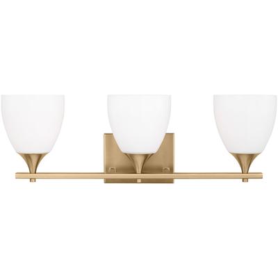 Generation Lighting Designers - Toffino 3-Light Bath Fixture - Satin Brass - DJV1023SB