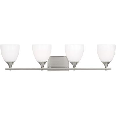 Generation Lighting Designers - Toffino 4-Light Bath Fixture - Brushed Steel - DJV1024BS