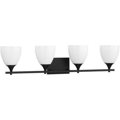 Generation Lighting Designers - Toffino 4-Light Bath Fixture - Midnight Black - DJV1024MBK