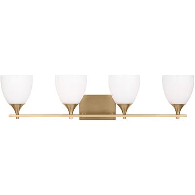 Generation Lighting Designers - Toffino 4-Light Bath Fixture - Satin Brass - DJV1024SB