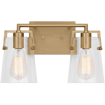 Generation Lighting Designers - Crofton 2-Light Bath Vanity Fixture - Satin Brass - DJV1032SB