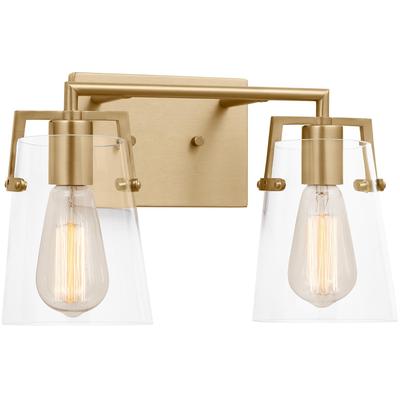 Generation Lighting Designers - Crofton 2-Light Bath Vanity Fixture - Satin Brass - DJV1032SB